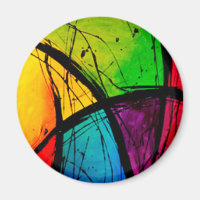 Funky Bright Abstrakt Art Painting