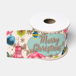Funky Bright Retro Christmas Ripsband