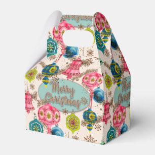 Funky Bright Retro Weihnachten Geschenkschachtel