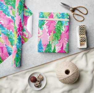 Funky Brights Weihnachtsbaum Geschenkpapier