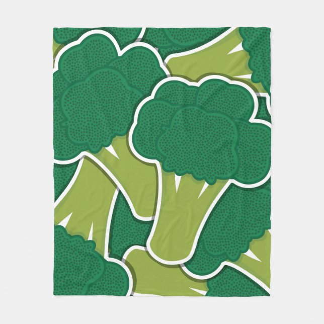 Funky broccoli fleecedecke (Vorderseite)