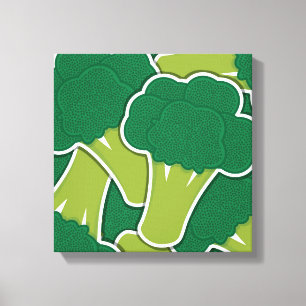 Funky broccoli leinwanddruck