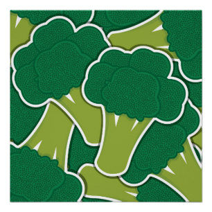 Funky broccoli poster