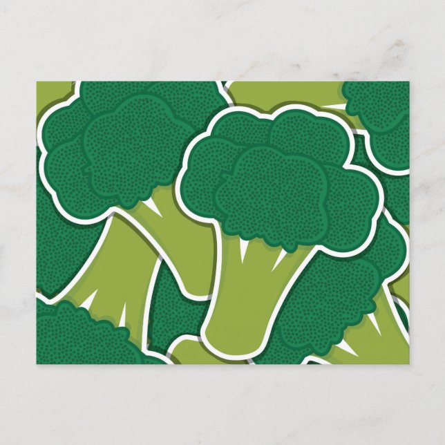 Funky broccoli postkarte (Vorderseite)
