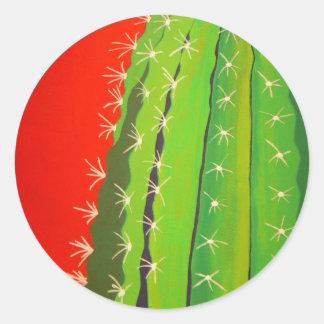 Funky Cactus Runder Aufkleber