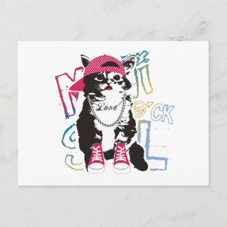 Funky Cat Kids Gift Postkarte