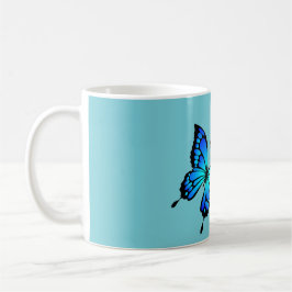 Funky Chic Butterfly Monogram Coffee Tasse
