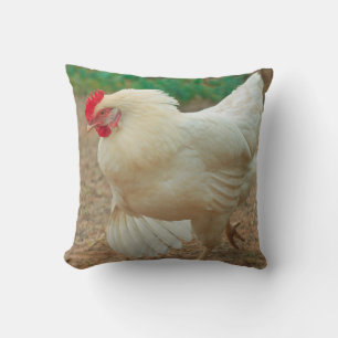 Funky Chicken Hen Hy Line Silver Brown Kissen