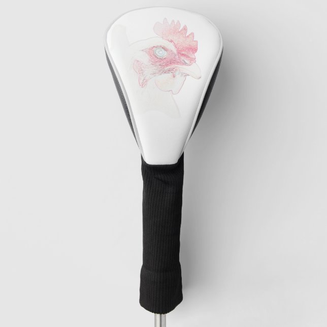 Funky Chicken Hen Rooster Head Golf Headcover (Vorderseite)