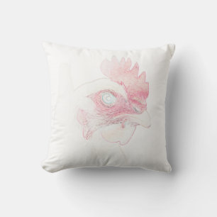 Funky Chicken Hen Rooster Head Kissen