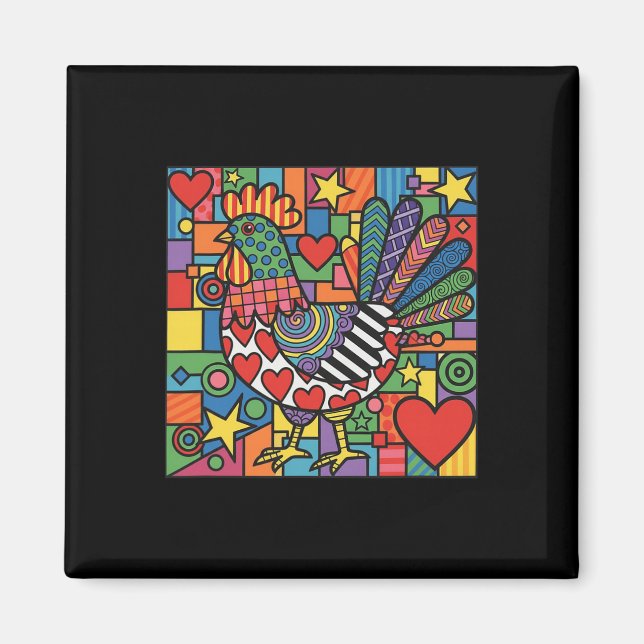 Funky Chicken  Magnet (Vorne)