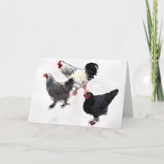 Funky Chickens Karte (Vorderseite)