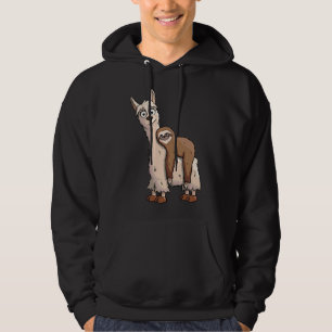 Funky Chill Sloth Reiten - ein Extravaganter Llama Hoodie