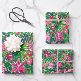 Funky Christmas Foliage Geschenkpapier Set