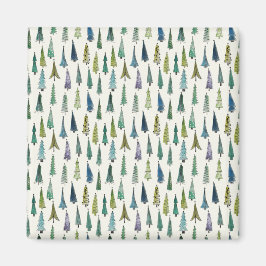 Funky Christmas Trees (Niedliche Illustrierte Kuns Magnet