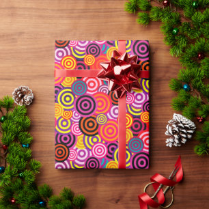 FUNKY CIRCLES PATTERN GESCHENKPAPIER