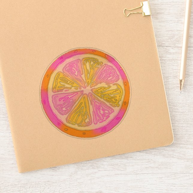 Funky Citrus Aufkleber (Notizbuch)