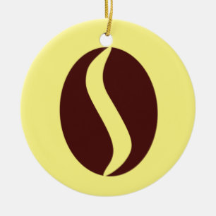 Funky Coffee Bean Keramik Ornament
