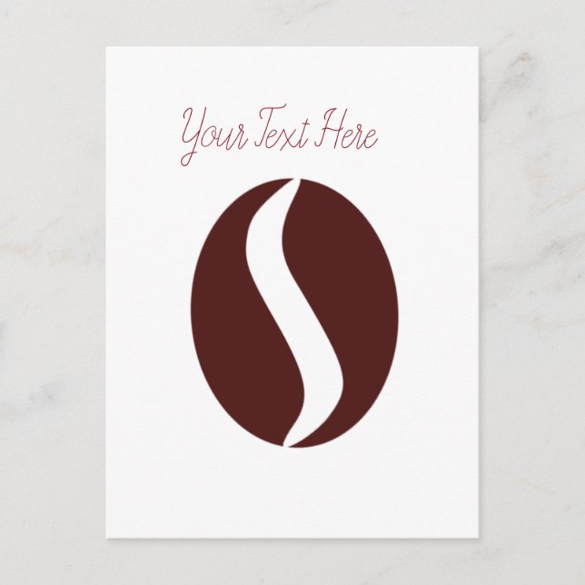 Funky Coffee Bean Postkarte (Vorderseite)