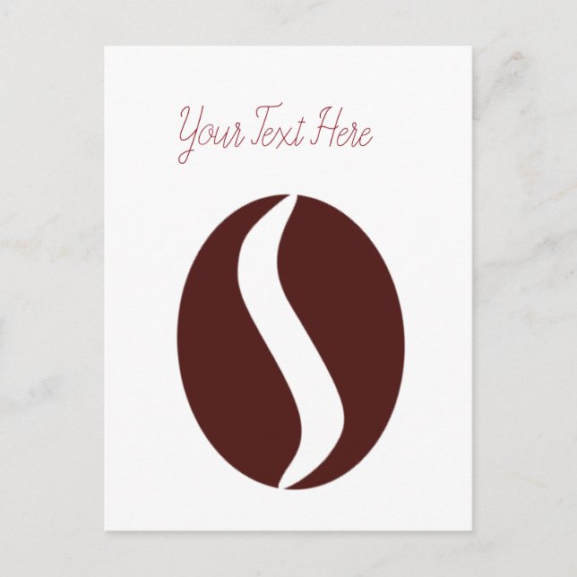 Funky Coffee Bean Postkarte (Vorderseite)