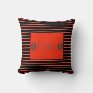 Funky Coffee Beans Streifen Kissen Kissen Kissen K