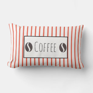 Funky Coffee Beans Streifen Kissen Kissen Kissen K