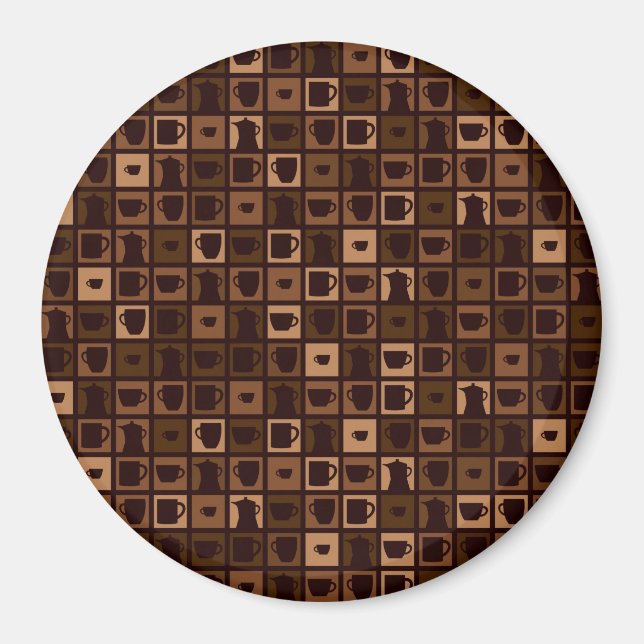 Funky coffee mosaic magnet (Vorne)