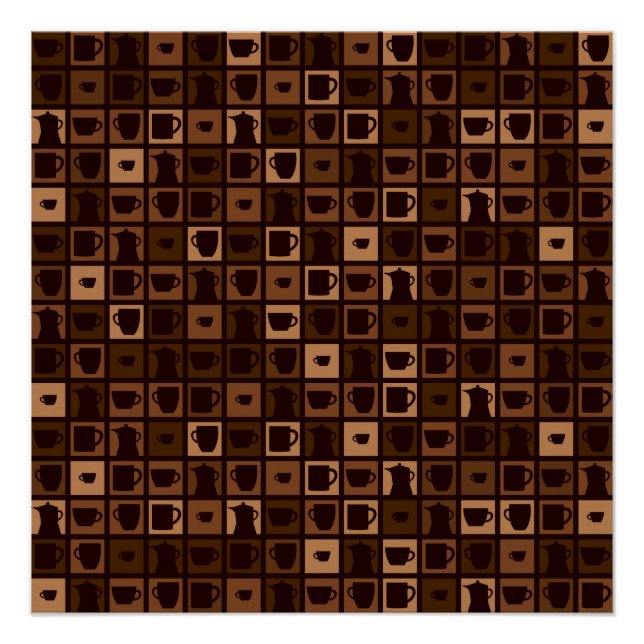 Funky coffee mosaic poster (Vorderseite)