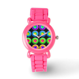Funky Colorful 3D Circles Armbanduhr