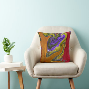 Funky Colorful Liquid Wave Kissen