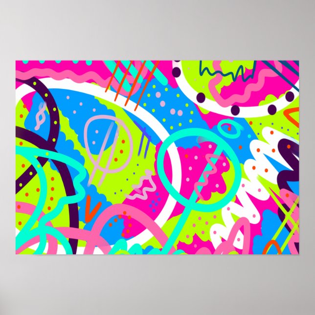 Funky Colorful Pop Art Poster (Vorne)