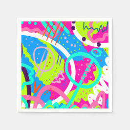 Funky Colorful Pop Art Serviette