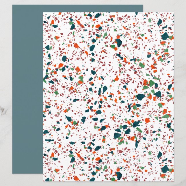 Funky Colorful Terrazzo Art Scrapbook (Vorne/Hinten)