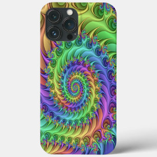 Funky Cool Psychedelic Fraktal Spirals Art Muster Case-Mate iPhone Hülle