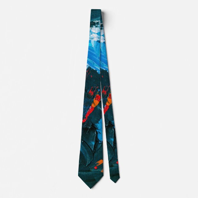 Funky Cool Wearable Art Krawatte (Vorderseite)