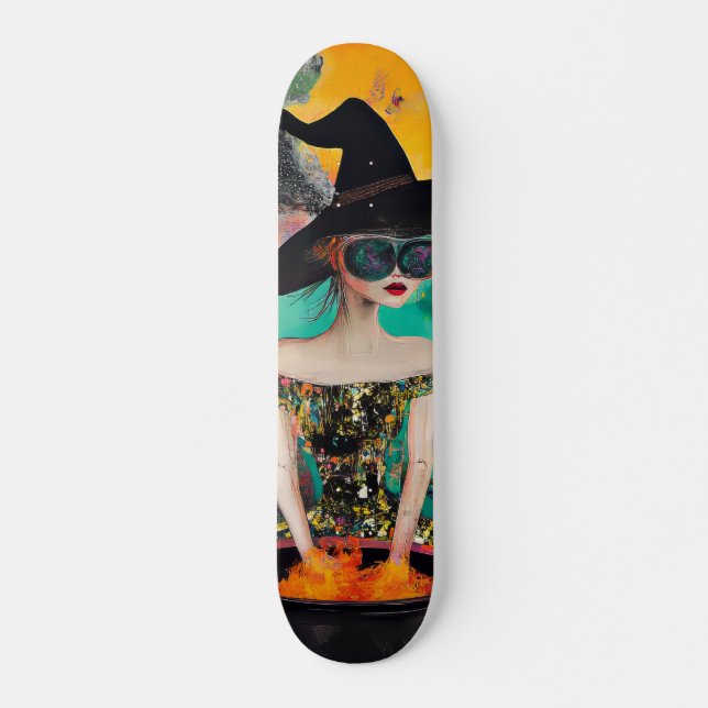 Funky Cool Witch Skateboard (Devant)