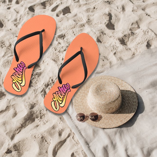 Funky Coral | Strand von Orange Aloha Flip Flops (Von Creator hochgeladen)