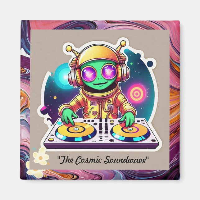 "Funky Cosmic Connection" Magnet (Vorne)