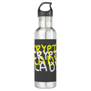 Funky Crypto Lady Energy Power Sign Edelstahlflasche