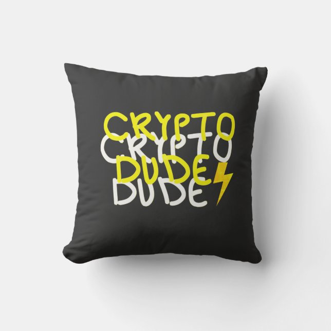 Funky Crypto Typ Energy Power Signing Kissen (Vorderseite)