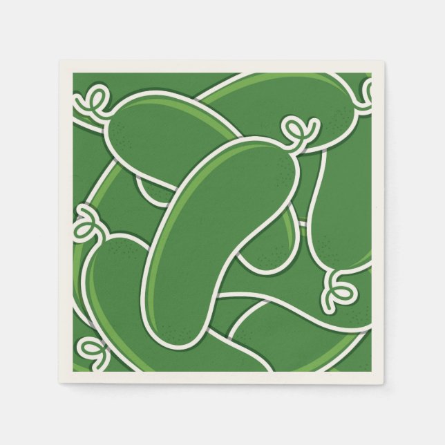 Funky cucumber serviette (Vorderseite)
