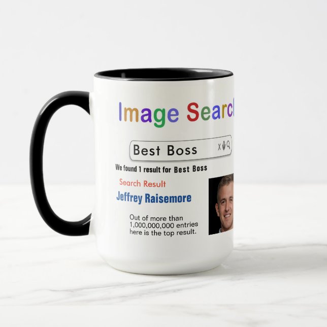 Funky Custom Best Boss Search Gift Mug (Gauche)
