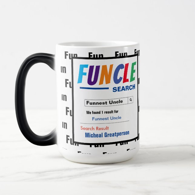 Funky Custom Meilleur Funcle Cadeau Magie Mug (Gauche)