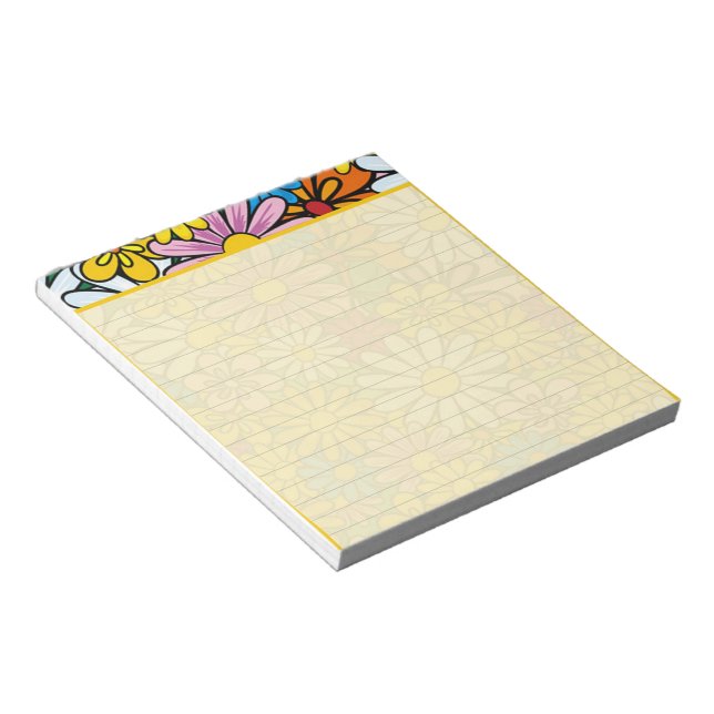 Funky daisies notizblock (angewinkelt)