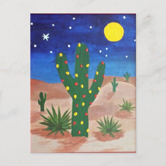 Funky Desert Christmas Postkarte (Vorderseite)