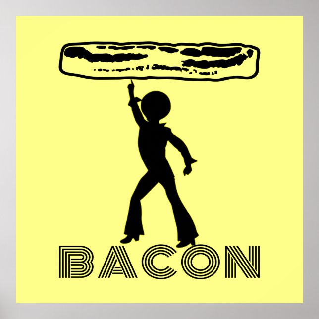 Funky Disco Bacon Poster (Vorne)