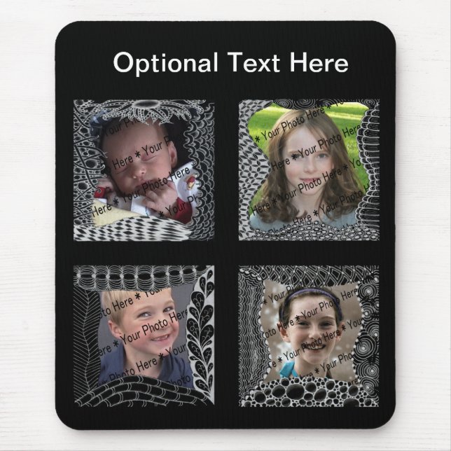 Funky Doodle Picture Frame Collage Mousepad (Vorne)