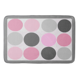 Funky dots / Rosa Kohle Grau Fuzzy Badematte