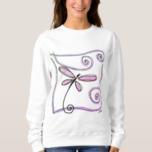 Funky Dragonfly Abstrakt Wearable Art Sweatshirt