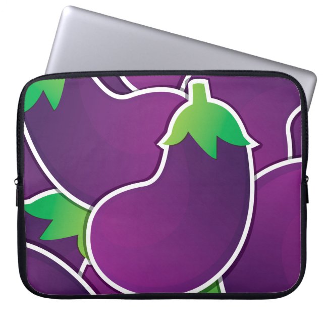 Funky eggplant laptopschutzhülle (Vorderseite)
